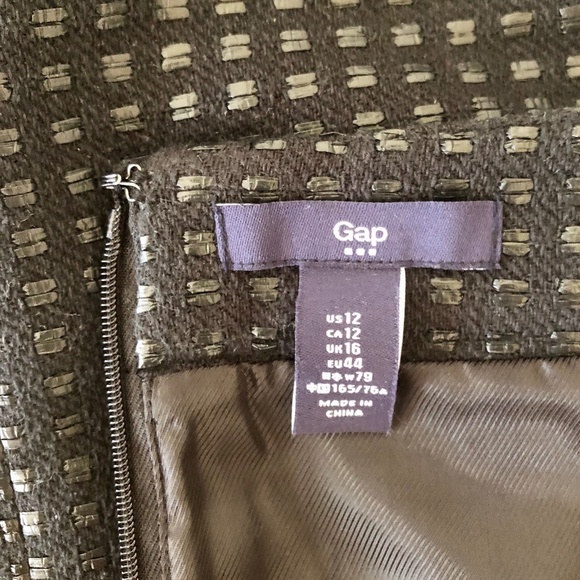 Like-New Tailored Black Gap Leather-Trim Miniskirt - Picture 9 of 9